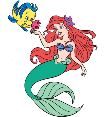 Ariel a rybka Flounder 01