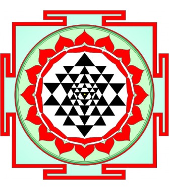 &Scaron;ablona na zeď Sri Yantra 01
