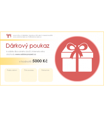 D&aacute;rkov&yacute; poukaz 5000 Kč