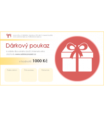 Darčekový poukáž 1000 Kč